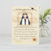 Élégante carte Gold Graduation (Debout devant)