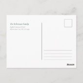 Élégante carte Holly de Noël (Dos)