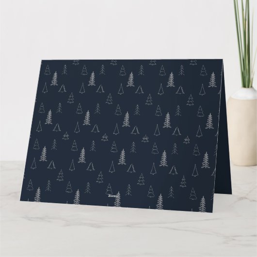 Elégante carte Joyeux Noël avec message (Dos)