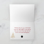 Elégante carte Joyeux Script de Noël avec Gold Tre (Intérieur)