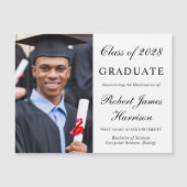 Élégante carte magnétique de diplôme de l'Universi (Devant)