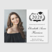 Élégante carte magnétique de diplôme de l'Universi (Devant)