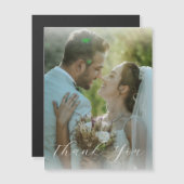 Élégante carte magnétique du Merci de script Maria (Devant / Derrière)