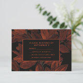 Elégante carte Mariage Automne Automne RSVP Automn (Debout devant)