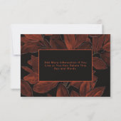 Elégante carte Mariage Automne Automne RSVP Automn (Dos)
