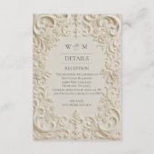 Élégante carte Mariage baroque (Devant)