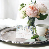 Elégante carte Mariage Blue Hydrangea & Blush