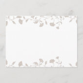 Élégante carte Mariage de code QR Tan noir Insérer (Dos)