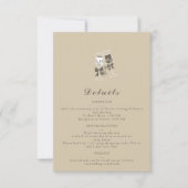 Elégante carte Mariage de sable vert (Devant)