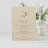 Elégante carte Mariage de sable vert (Debout devant)