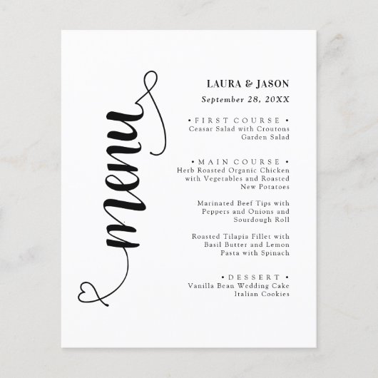 Élégante Carte Mariage De Script Design Pour Plaqu (Devant)