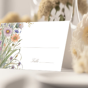Elégante carte Mariage Fleur sauvage