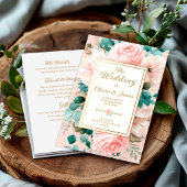 Elégante carte mariage florale