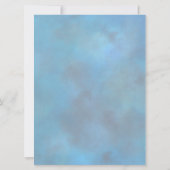 Elégante carte Mariage Flower Bleu Félicitations (Dos)