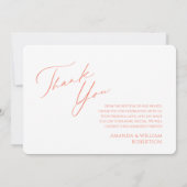 Elégante carte Mariage Merci Floral Aquarelle (Dos)