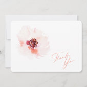 Elégante carte Mariage Merci Floral Aquarelle (Devant)