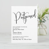 Élégante carte Mariage reportée simple mise à jour (Debout devant)