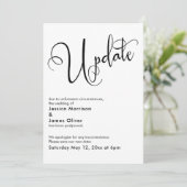 Élégante carte Mariage reportée simple mise à jour (Debout devant)