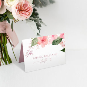 Elégante carte Mariage Sakura Flowers Rose