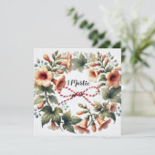 Elégante carte martie 1 avec message arrière perso (Debout devant)