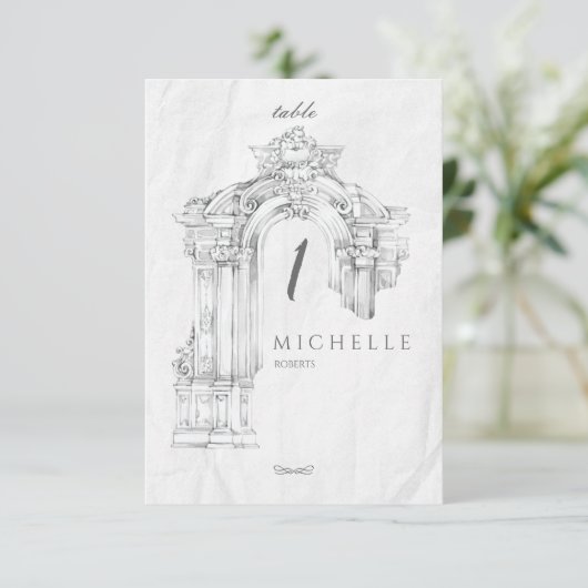 Élégante carte minimaliste romaine moderne (Debout devant)