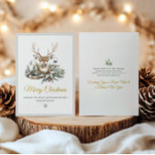 Elégante carte Noël rustique - hiver moderne