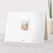 Elégante carte Pâques orange et rose (Dos)