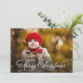 Elégante carte photo de Noël (Debout devant)