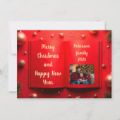 Elégante carte photo de Noël 2026 (Devant)