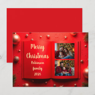 Elégante carte photo de Noël 2026