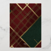 Elégante carte photo de Noël à plat (Verso)