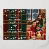 Elégante carte photo de Noël avec Gold Foil (Verso)