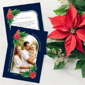 Elégante carte photo de Noël avec message sur le d