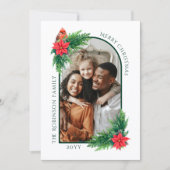 Elégante carte photo de Noël avec message sur le d (Devant)