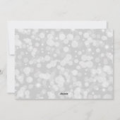 Elégante carte photo de Noël de l'ornement d'argen (Dos)