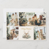 Elégante carte photo de Noël rustique (Devant)