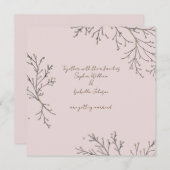 Élégante carte plat botanique (Devant / Derrière)