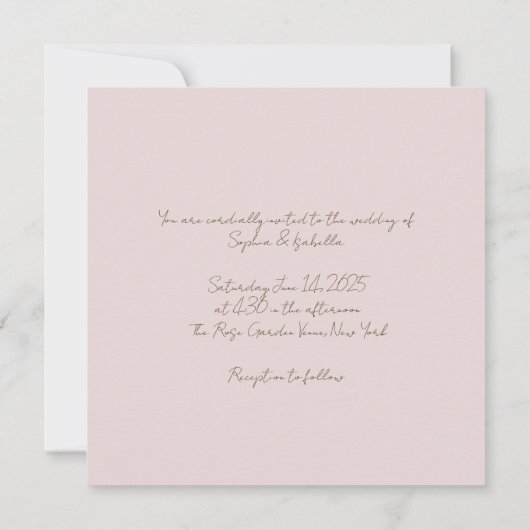 Élégante carte plat botanique (Dos)