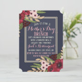 Élégante carte plat Invitation Fête des Mères (Debout devant)