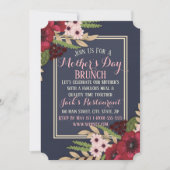 Élégante carte plat Invitation Fête des Mères (Devant)