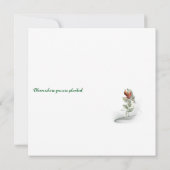 Elégante carte plate de citation florale (Dos)