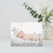 élégante carte postale blanche moderne (Debout devant)