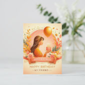 Elégante carte postale d'anniversaire (Debout devant)