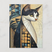 Elégante carte postale de chat (Devant)