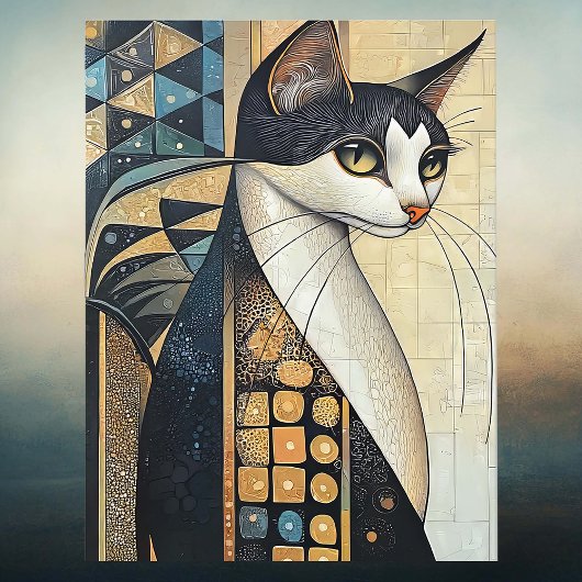 Elégante carte postale de chat