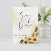 Élégante carte postale de mariage floral à conserv (Debout devant)