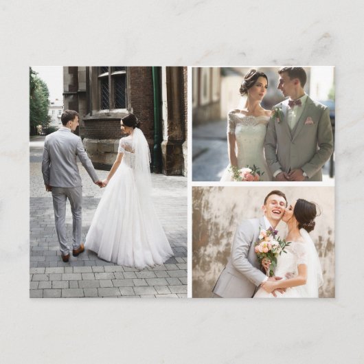 Elégante carte postale de Merci Mariage flou Flora (Devant)