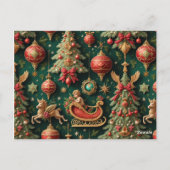 Elégante carte postale de Noël baroque (Dos)