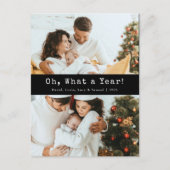 Elégante carte postale de Noël noir (Devant)