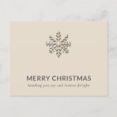 Elégante carte postale de Noël Snowflake (Devant)